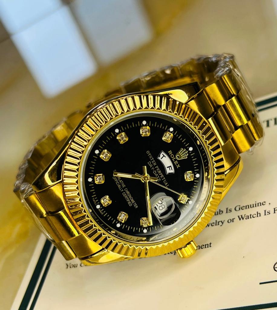 Rolex Golden Black Day and Date