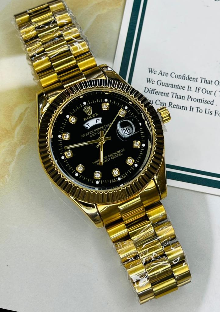 Rolex Golden Black Day and Date