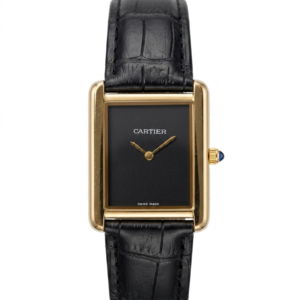 Cartier Tank Louis black and golden