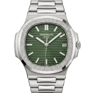 Patek Phillipe Geneve silver chain olive green dial